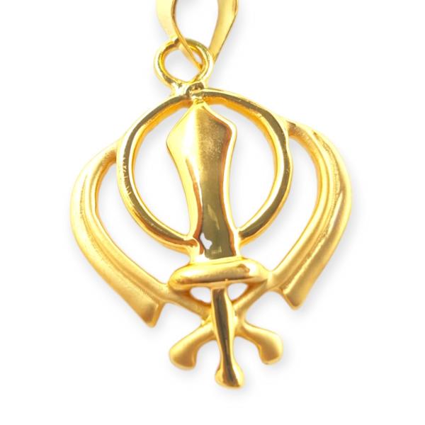 Beautiful Gold Khanda Pendant in fabulous Design